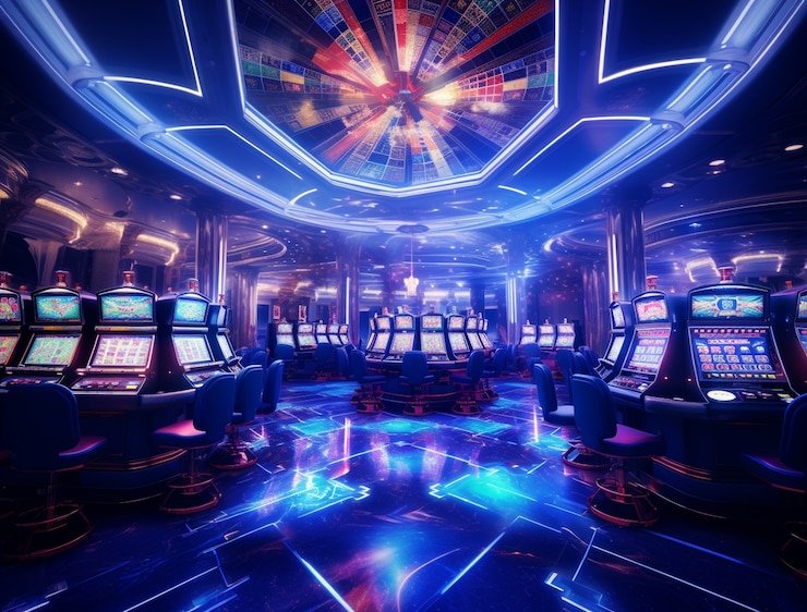 Tampilan meja Live Blackjack dengan dealer dan area taruhan di goldpot